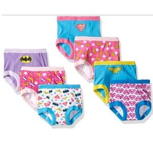 Justice League Toddler 2T Girls Superhero Training Underwear 7pc Super Woman